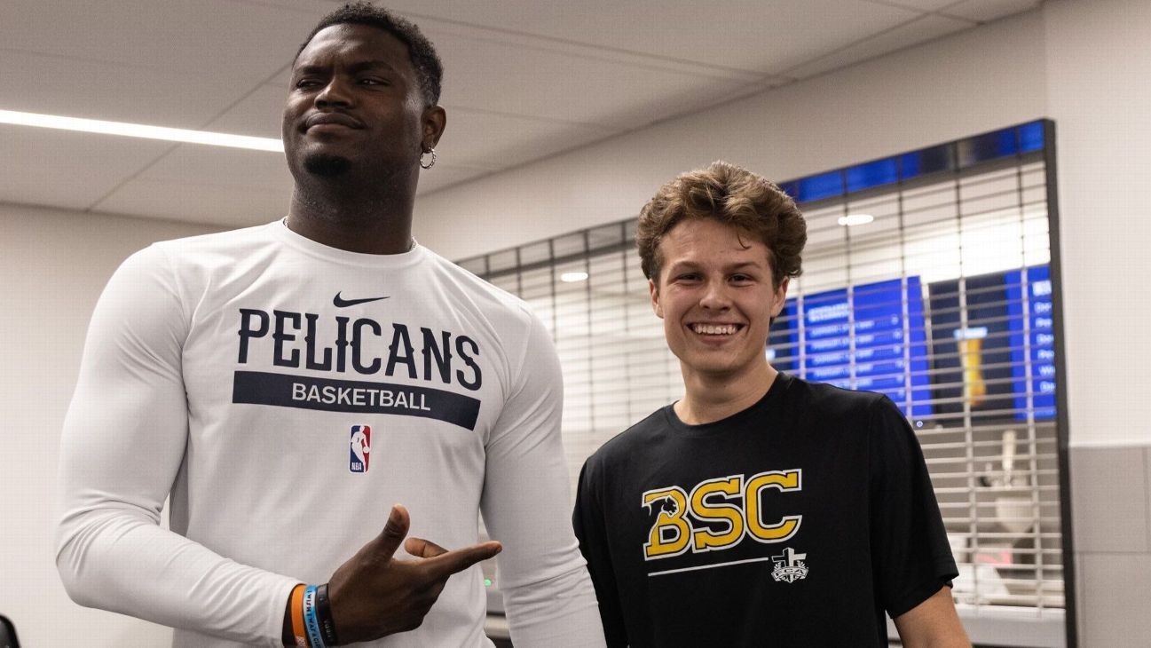 Zion Williamson reunites with high school opponent Bryson Bishop