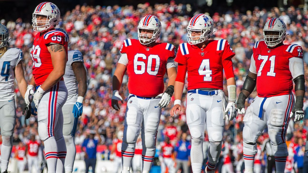 Patriots OT Trent Brown advises rookie Cole Strange on critics