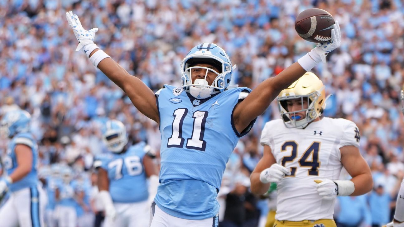 North Carolina WR Josh Downs Highlights vs. Pitt 