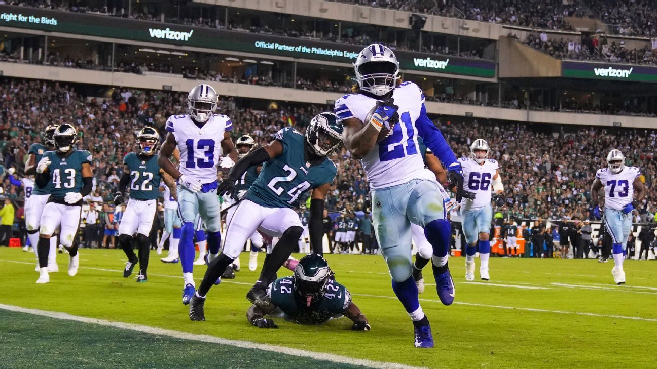 Fantasy playbook: NFL Week 7 score projections, over/unders and more - ESPN