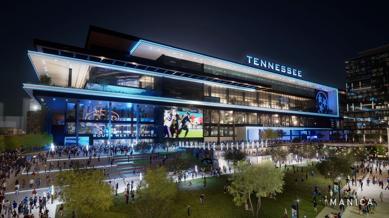Tennessee Titans presentan primeras imágenes del proyecto para su nuevo