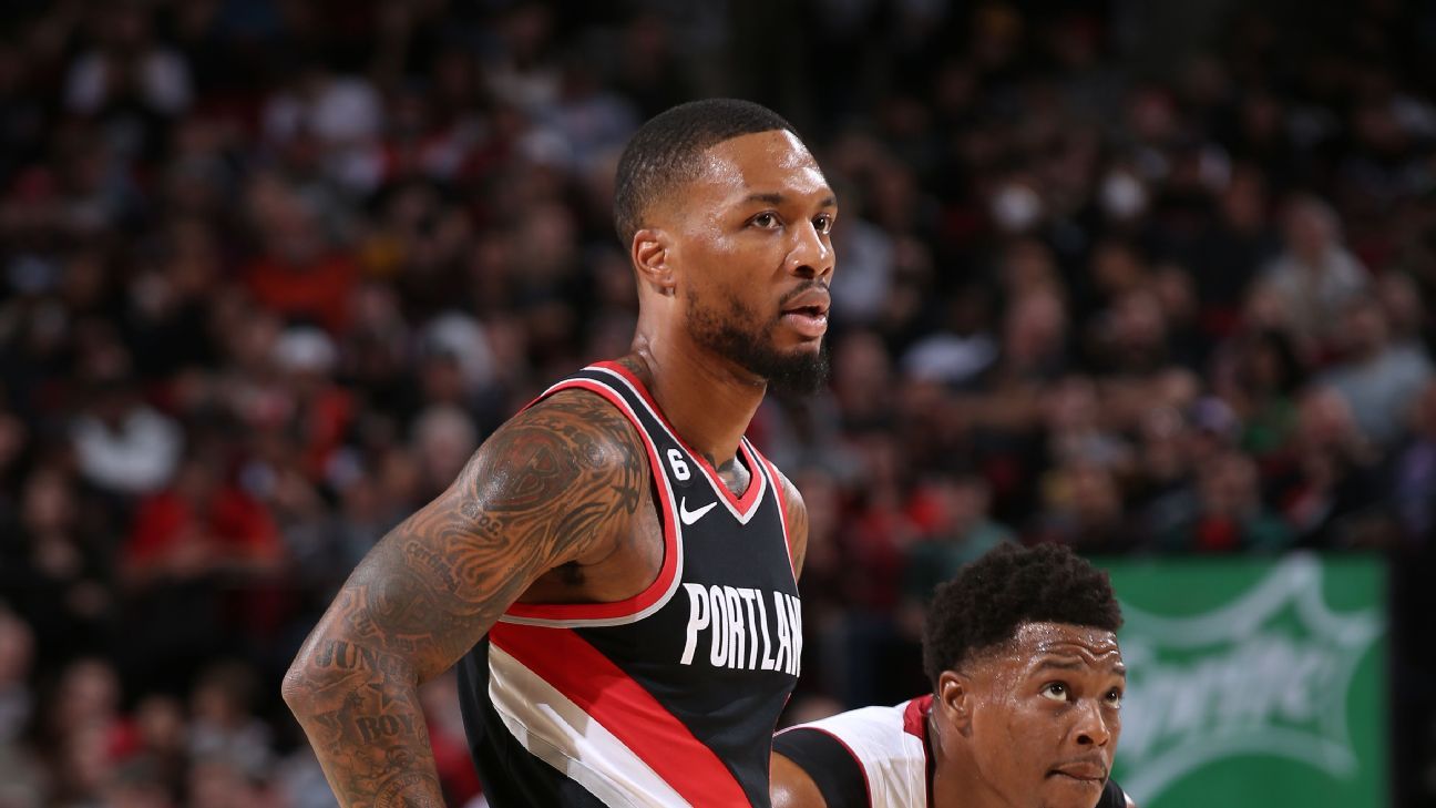 Portland's Damian Lillard (calf) to be reevaluated in 1-2 weeks