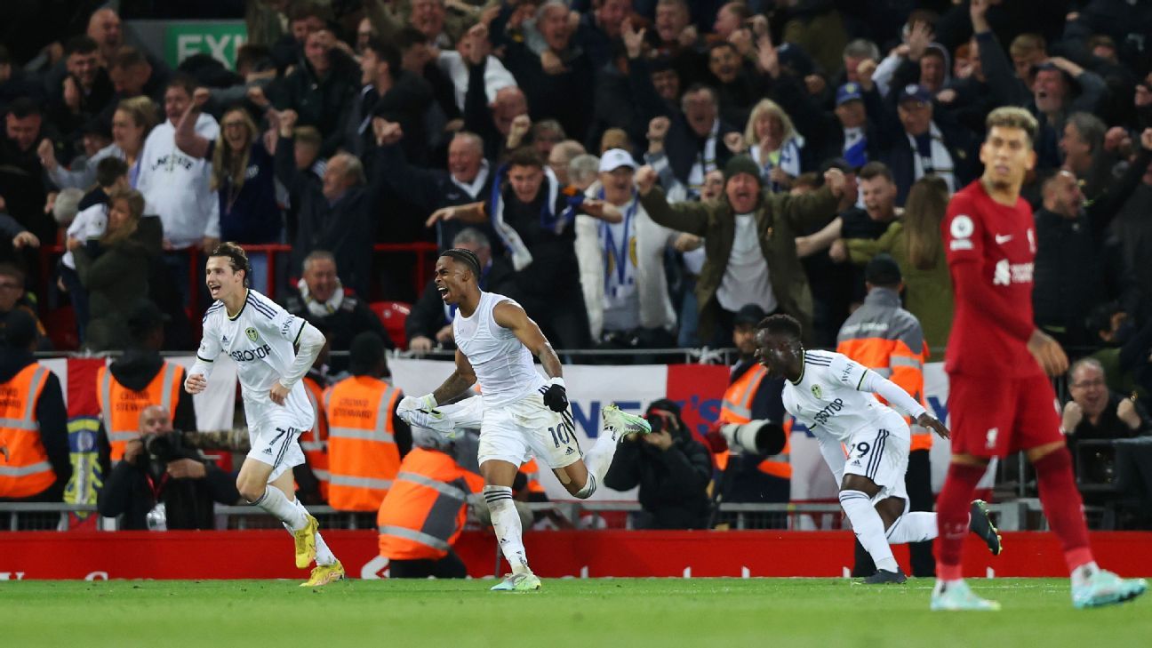 Leeds stun Liverpool to ease pressure on Marsch and worsen Klopp's woes