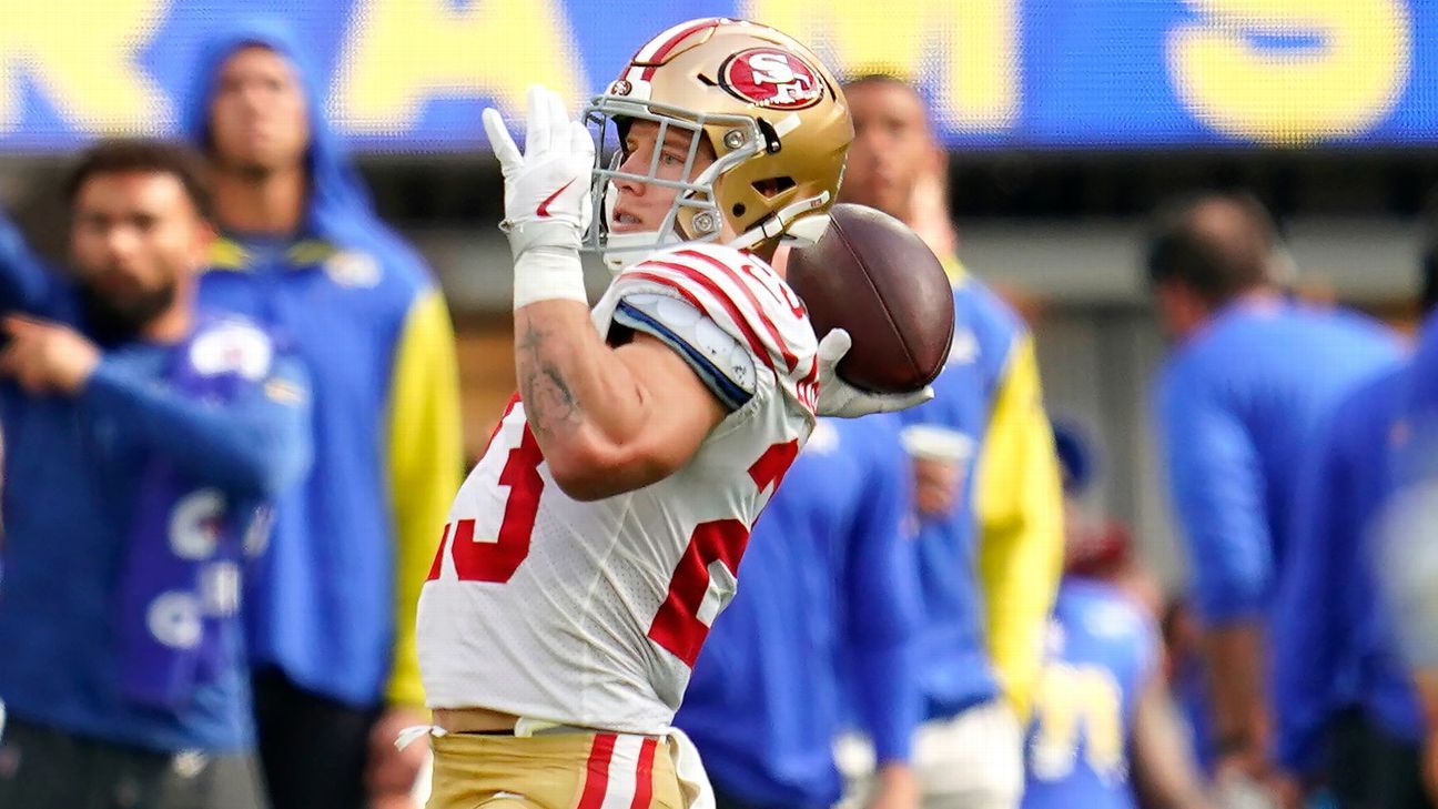 Christian McCaffrey's TD trifecta powers 49ers past Rams