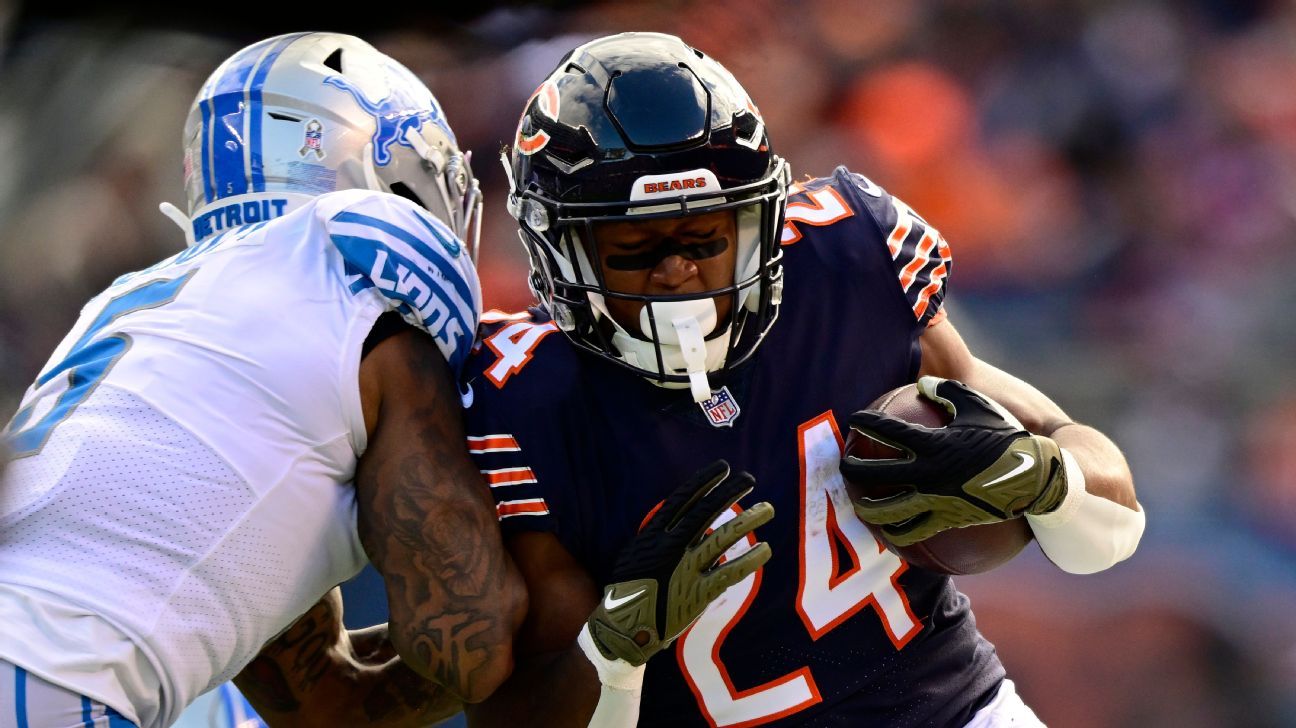 RB Index, Week 9: Bears must lean equally on Khalil Herbert and