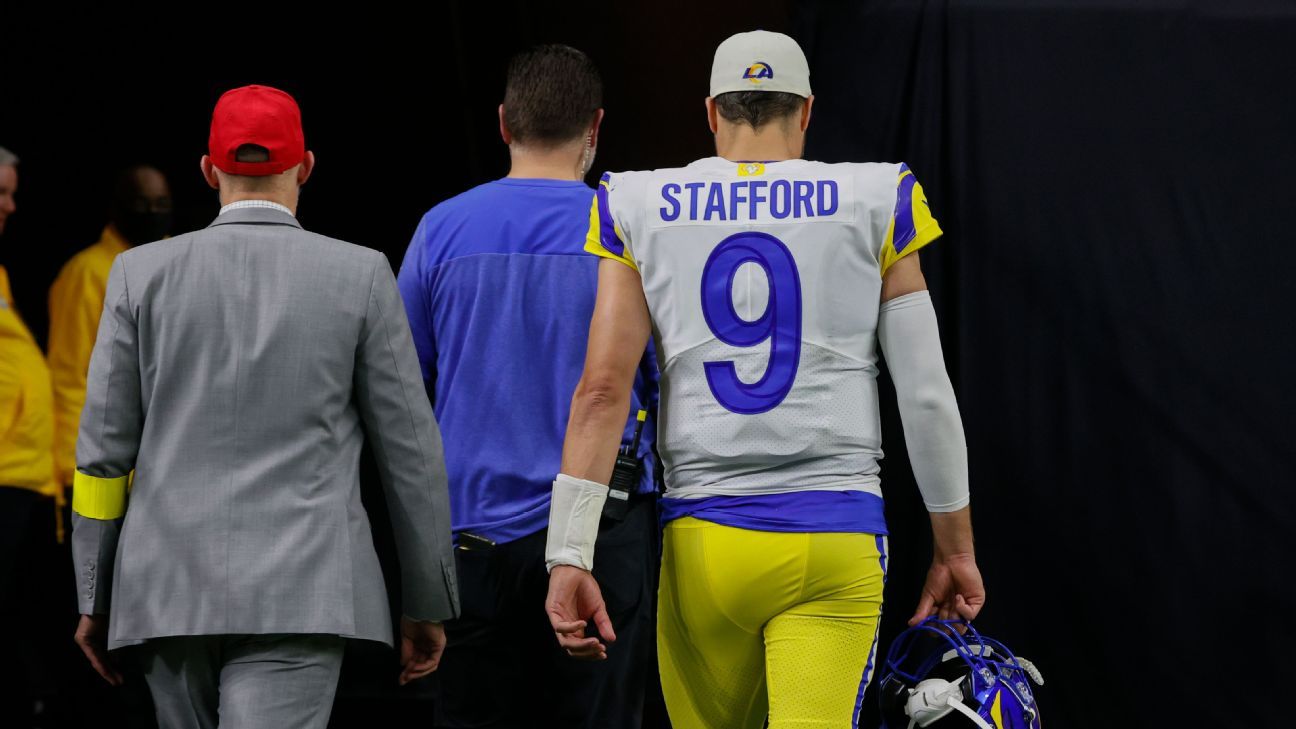 Rams QB Matthew Stafford placed on IR, potentially out for season