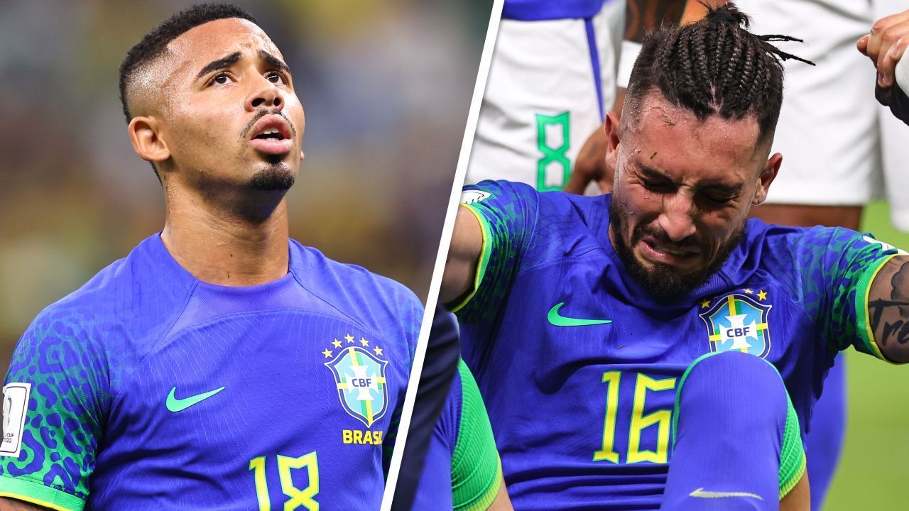 Alex Telles sai chorando de Brasil x Camarões após choque com adversário, seleção brasileira