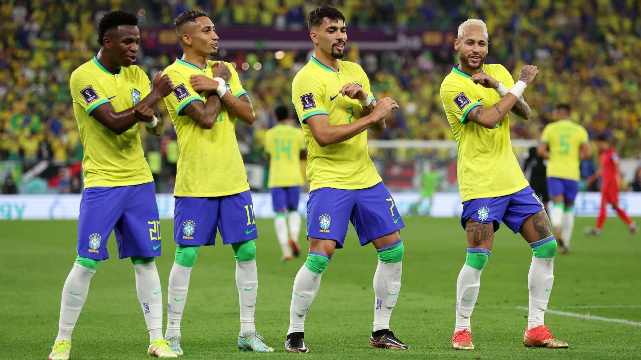 WATCH: Brazil's team bus literally shakes as World Cup favourites dance &  jump around before Cameroon match