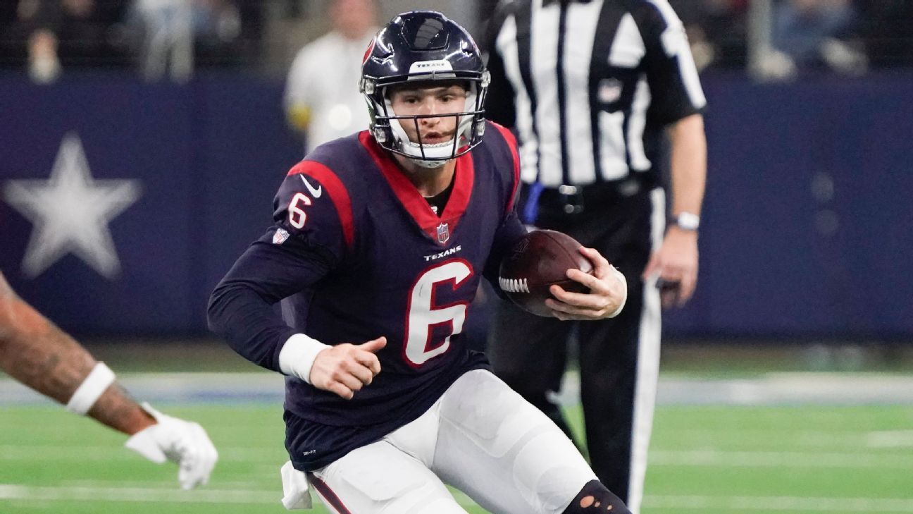 Houston Texans quarterback Jeff Driskel (6) looks to pass during an NFL  preseason game against the New Orleans Saints on Saturday, August 13, 2022,  in Houston. (AP Photo/Matt Patterson Stock Photo - Alamy