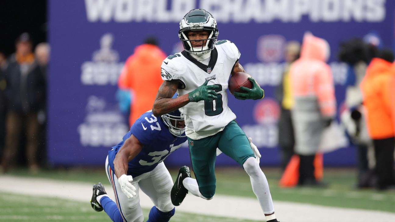 Next Gen Stats: Philadelphia Eagles wide receiver DeVonta Smith's big plays  on 'Thursday Night Football'