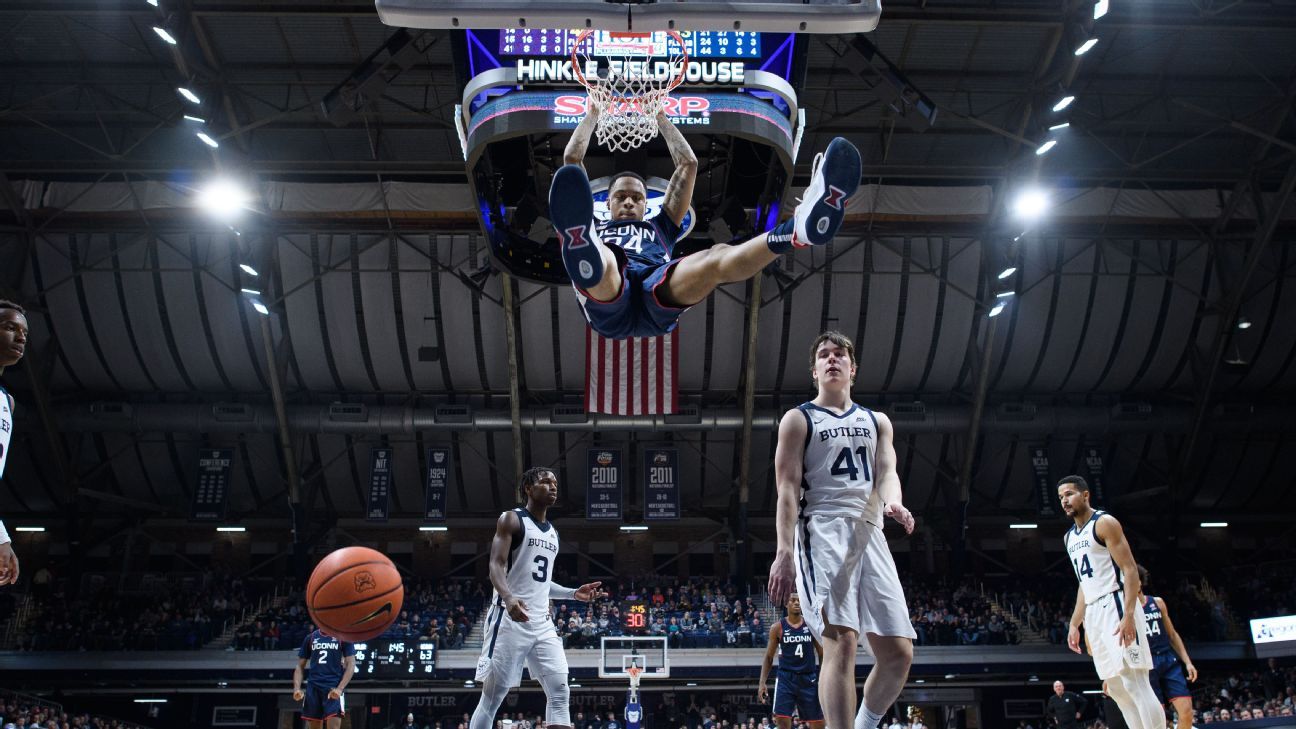 UConn climbs to No. 2 behind top-ranked Purdue
