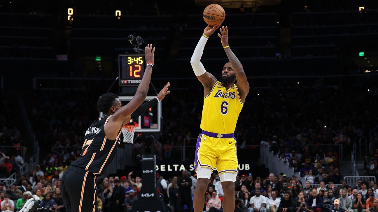 LeBron James has season-high 47 on 38th birthday, Lakers beat Hawks