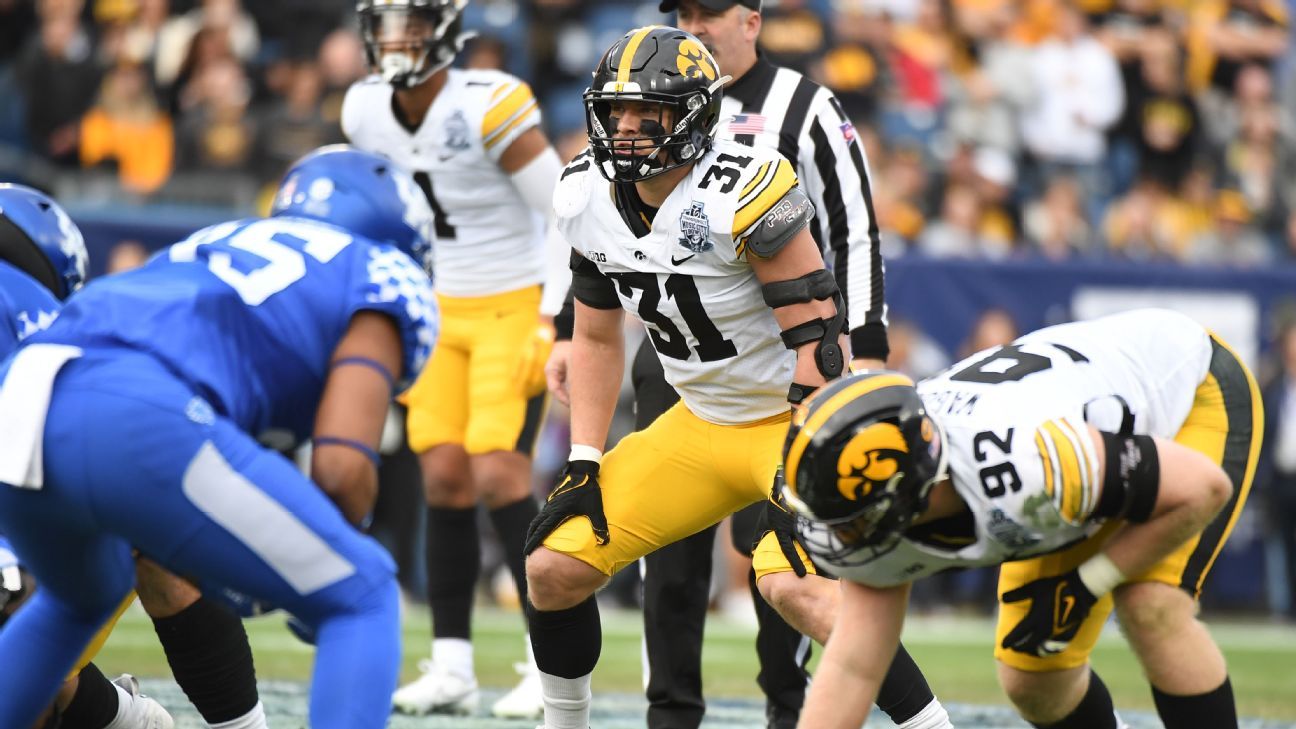 Iowa LB’s grandfather dies in accident before bowl