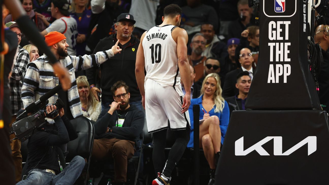 Brooklyn Nets' Ben Simmons ejected as team loses 4th straight ESPN