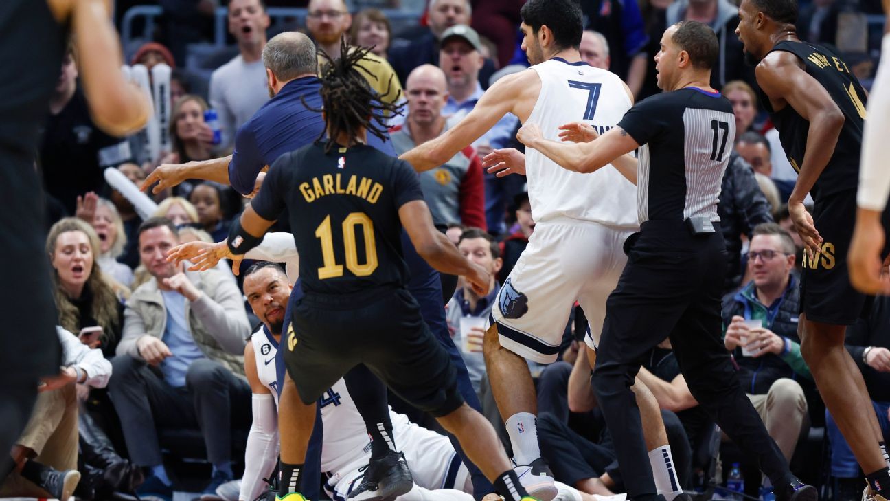 Cavs' Donovan Mitchell, Grizzlies' Dillon Brooks ejected after brouhaha  breaks out