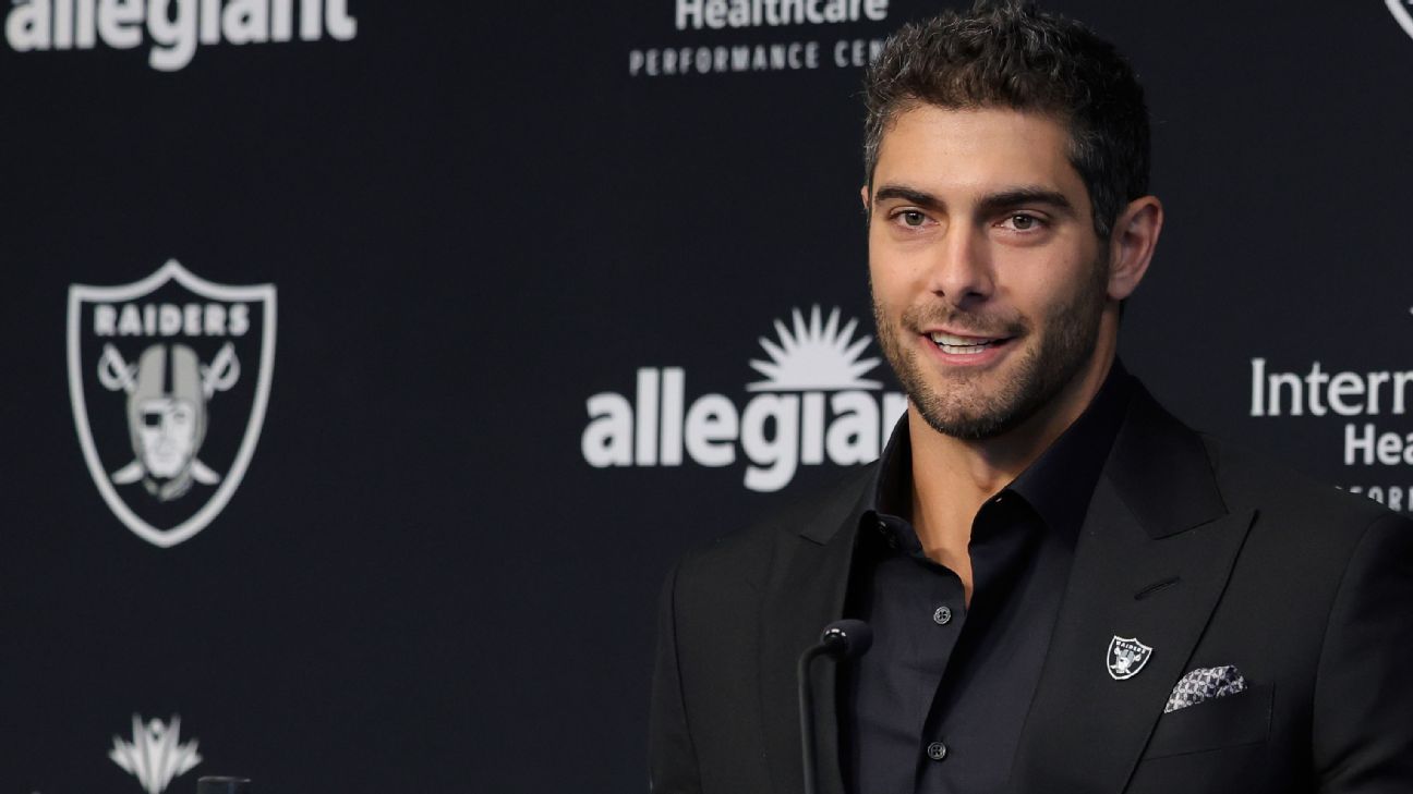 Jimmy Garoppolo on joining Raiders & (sort of) sharing the locker room  again with Tom Brady