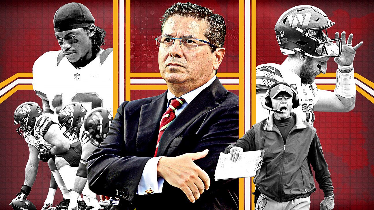 Commanders debut all-black uniforms; Dan Snyder makes first public  appearance of season