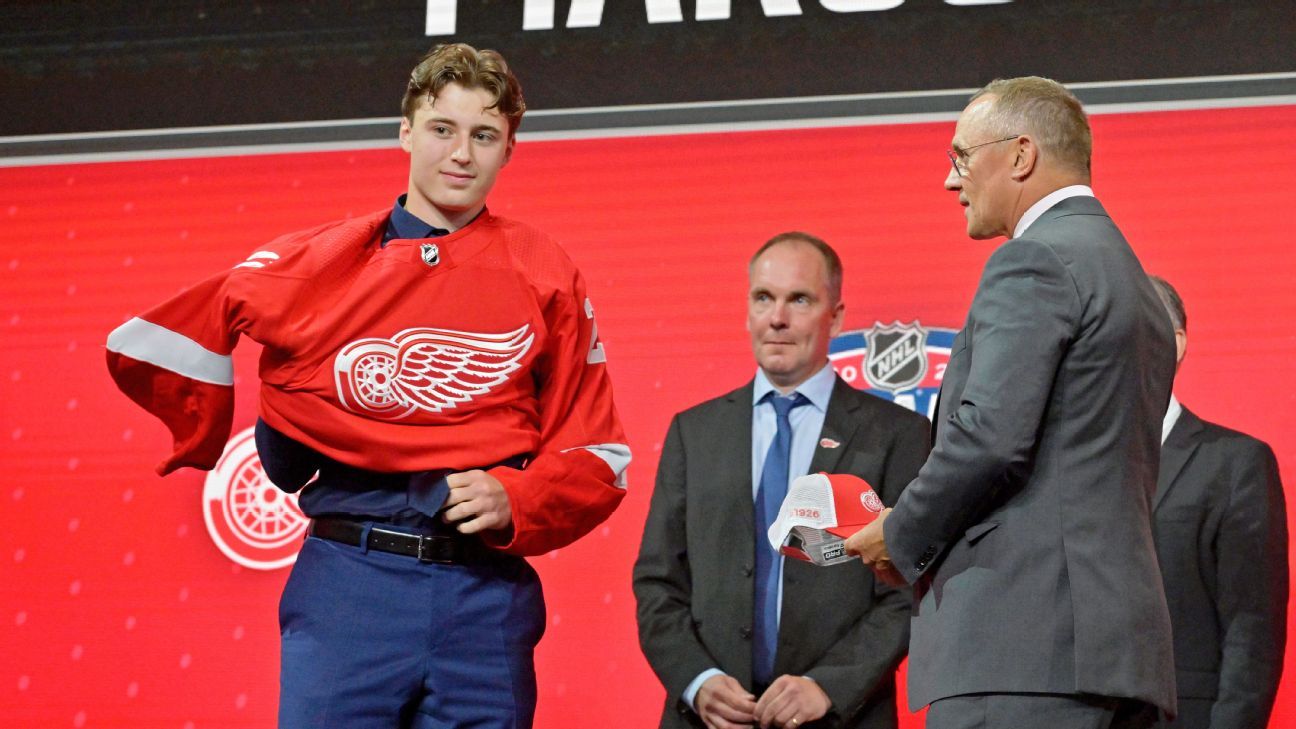 Red Wings 2022 top pick Marco Kasper makes NHL debut - ESPN