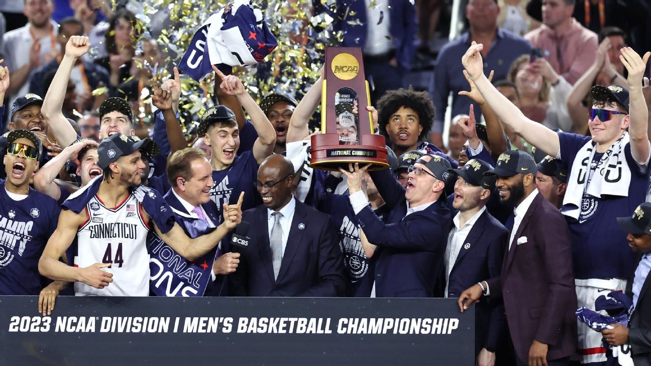 The UConn Huskies have won their fifth men's basketball