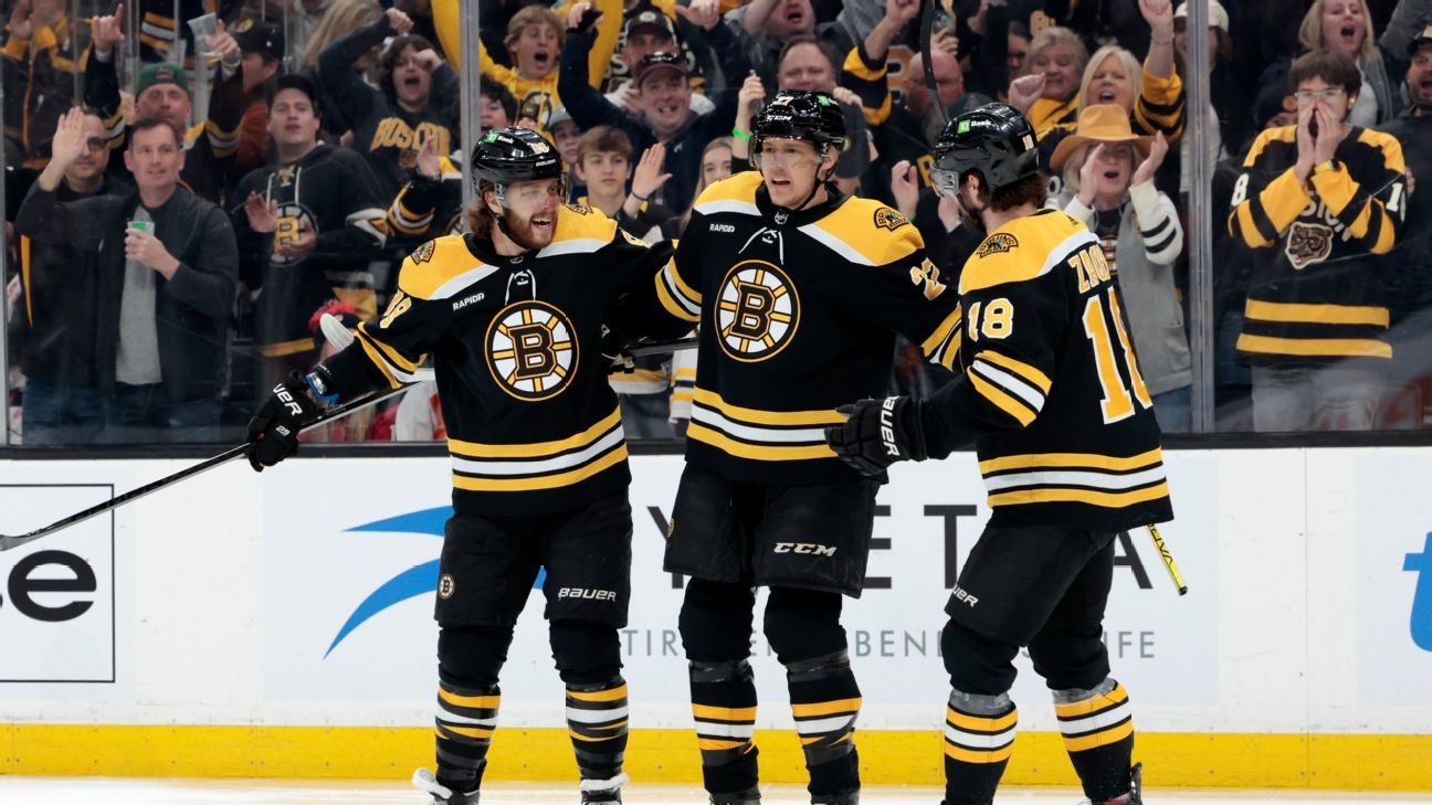 Bruins top Devils, tie NHL record with 62nd win