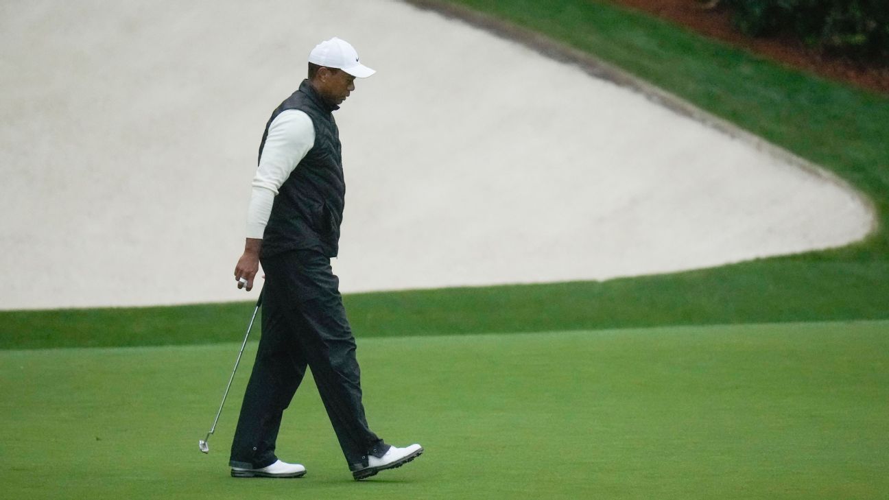 Masters 2023: Leaderboard shows 3-way tie at the top while Woods lags far  behind 