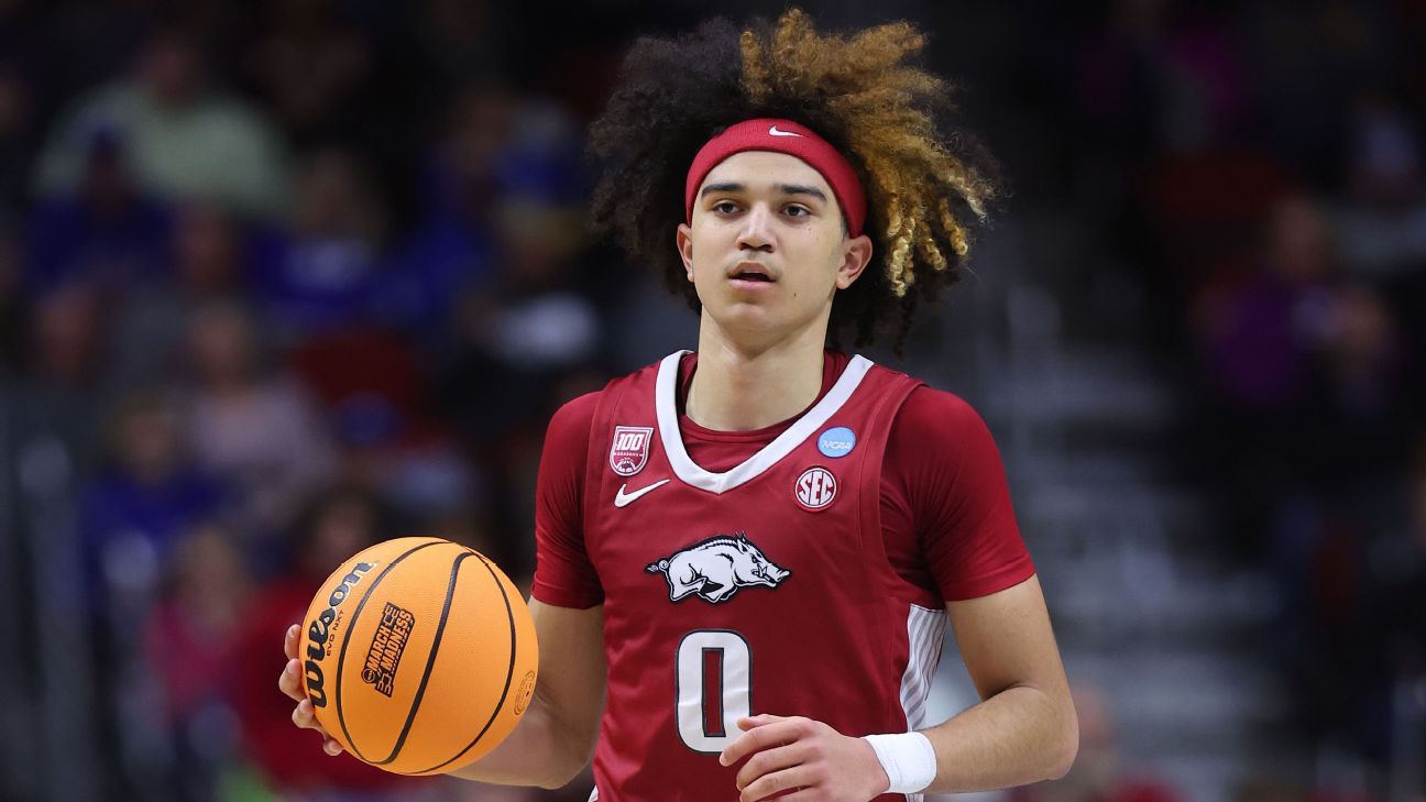 Anthony Black becomes third 2022 five-star prospect to commit to Arkansas  men's basketball team - ESPN