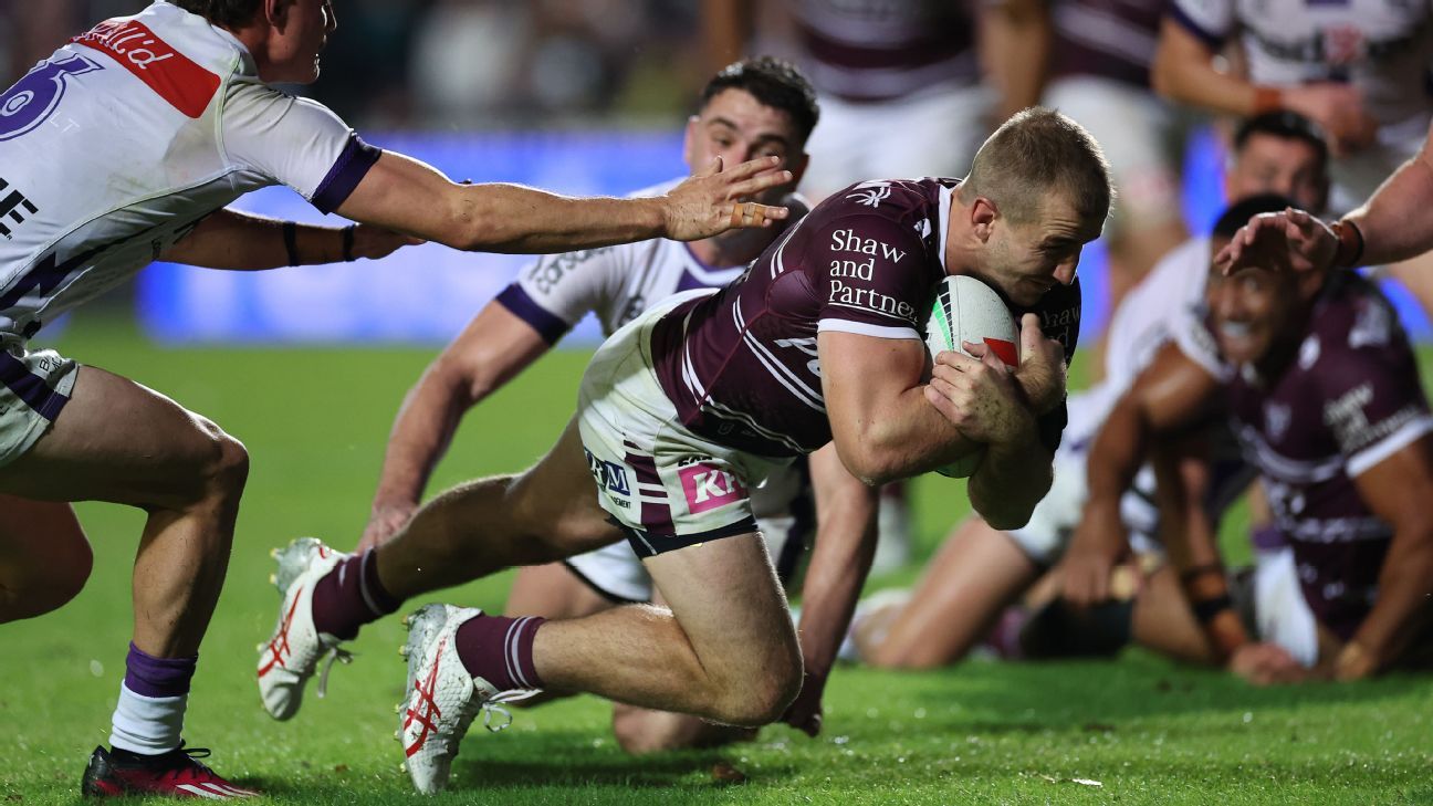 NRL Manly Sea Eagles outlast Melbourne Storm in another brutal Battle of  Brookie - ESPN