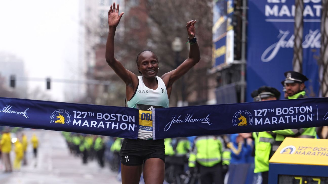 Hellen Obiri wins Boston Marathon women's race - ESPN
