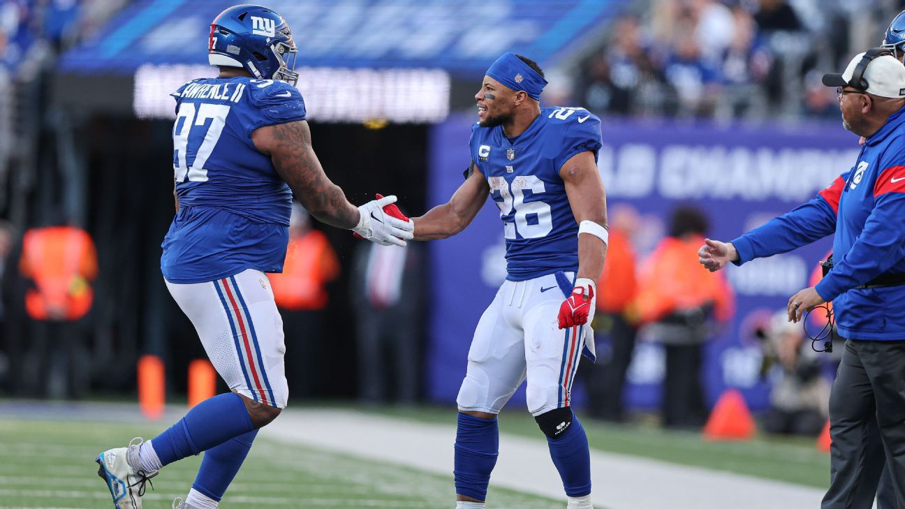 Saquon Barkley sends Giants a message by avoiding offseason program - ESPN  - New York Giants Blog- ESPN