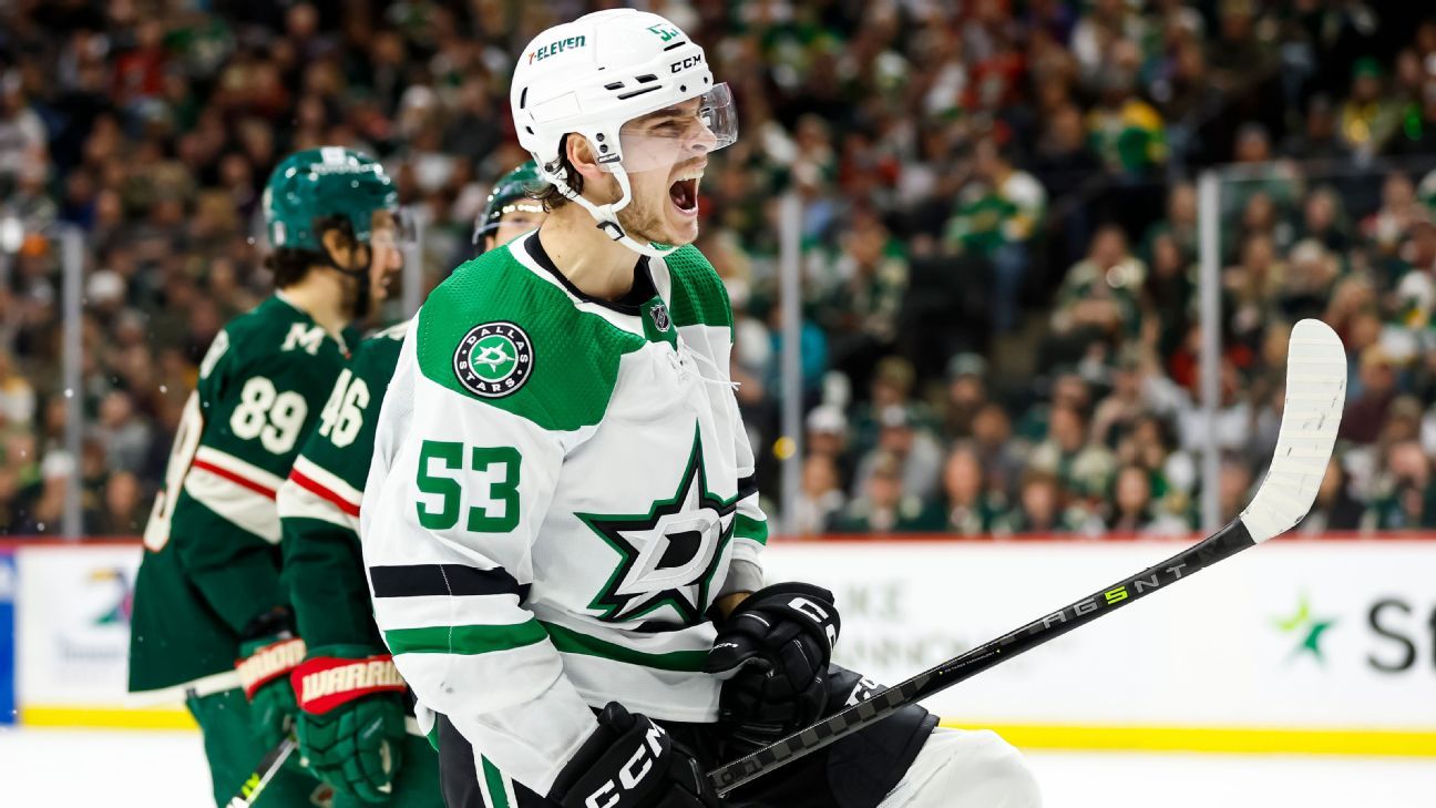 Stars-Wild in NHL playoffs with top rookies from 2 years ago