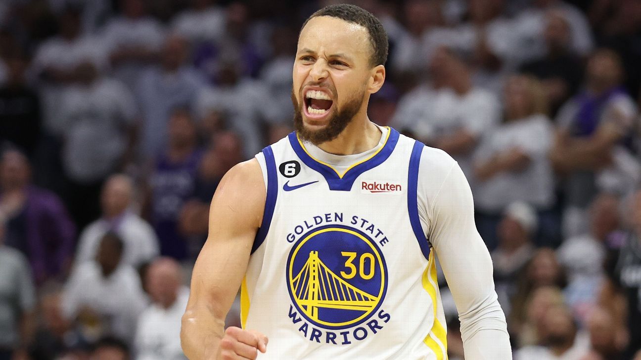 O recorde de 50 sets de Stephen Curry no jogo 7, quando os Warriors eliminaram os Kings