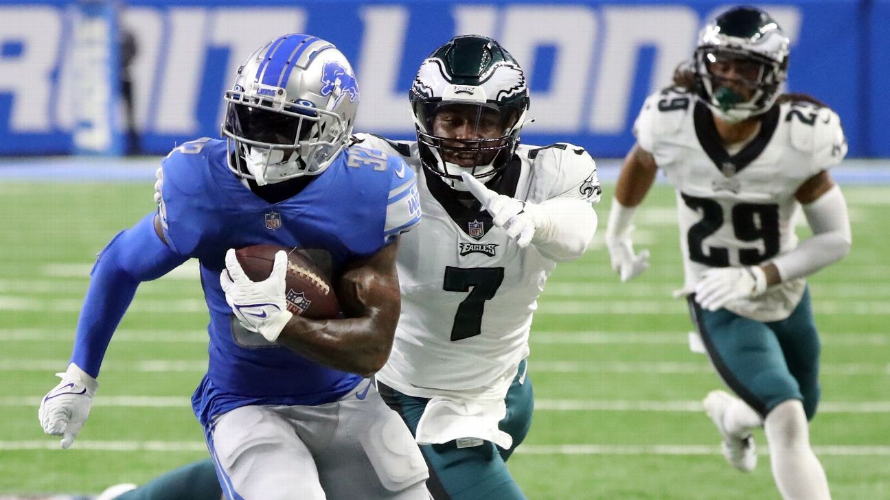 Lions trade RB D'Andre Swift to Eagles after drafting Alabama's Jahmyr  Gibbs in Round 1