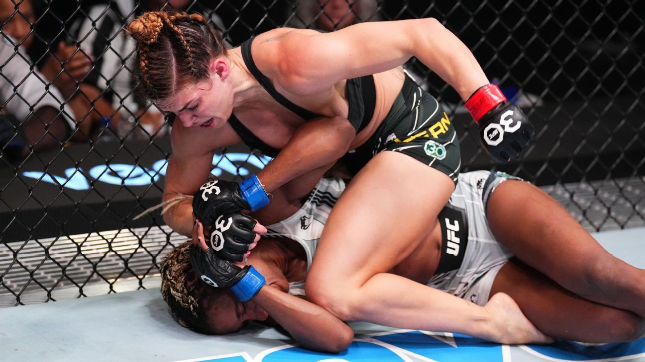 Mackenzie Dern dominiert Angela Hill auf der Matte bei einem UFC-Main Event