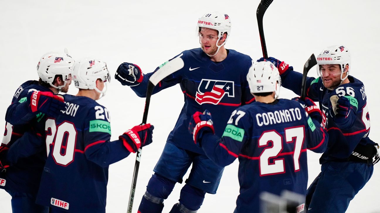 US men qualify for quarterfinals at hockey worlds after beating