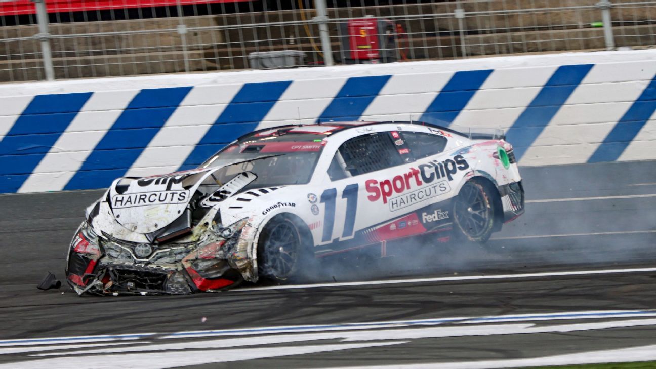 He shouldn't be racing' - Denny Hamlin fumes at Chase Elliott after crash -  ESPN