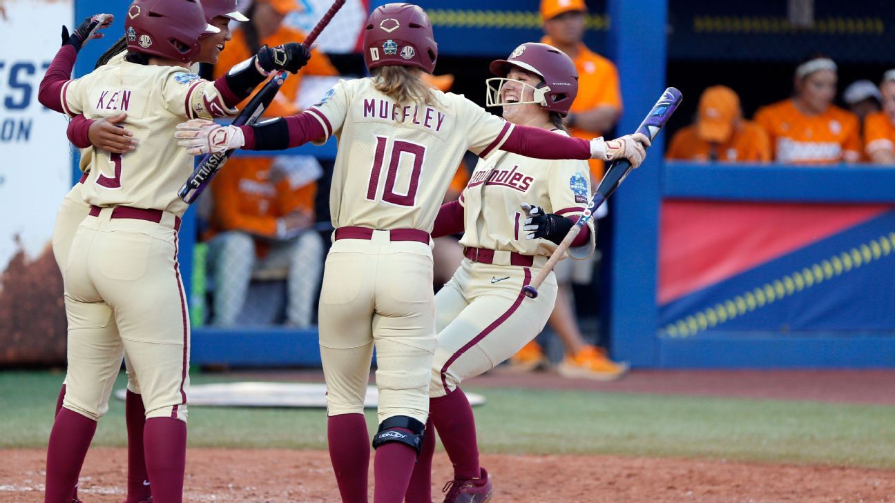 O estado da Flórida lidera o Tennessee, para enfrentar o Oklahoma pelo título da WCWS