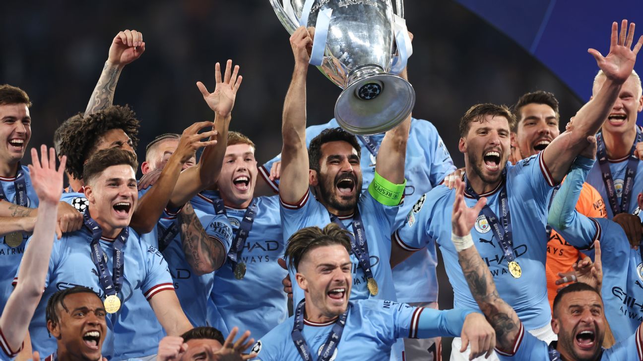 Comparing Man City's 2023 treble-winners to Manchester United in