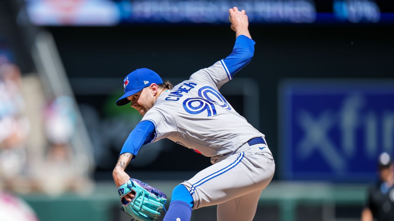 Jays place RHP Cimber (shoulder) on 15-day IL