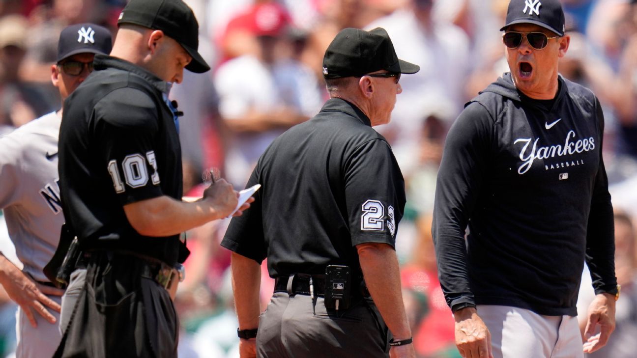 Yankees' Boone ejected for fifth time this season