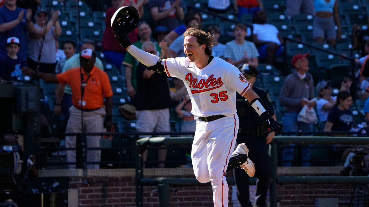 Who is Baltimore Orioles player Adley Rutschman and how old is he?