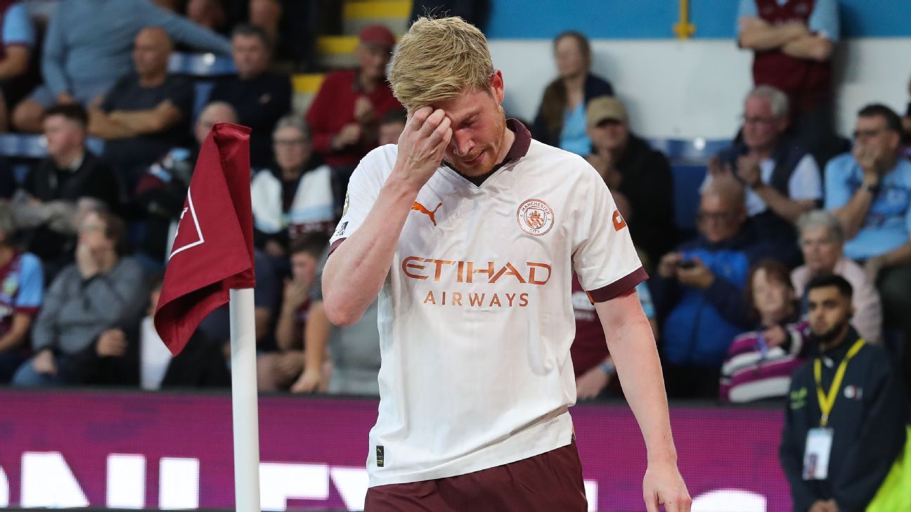 Pep Guardiola confirms Kevin De Bruyne 'out for a while' as Man