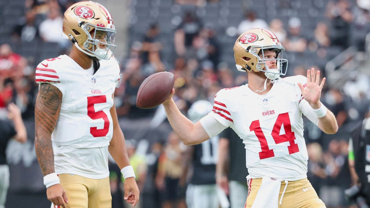 Source -- 49ers mull options after Trey Lance loses QB2 battle - ESPN