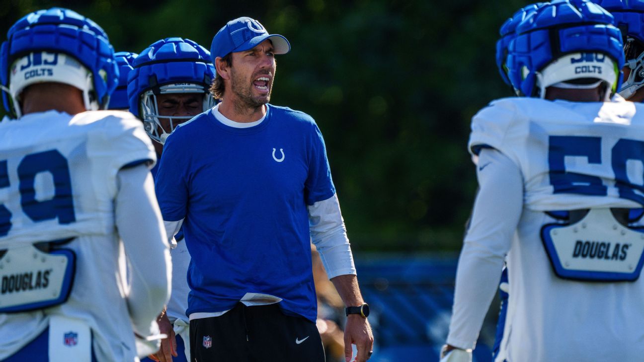 Indianapolis Colts Head Coach Shane Steichen gives mysterious