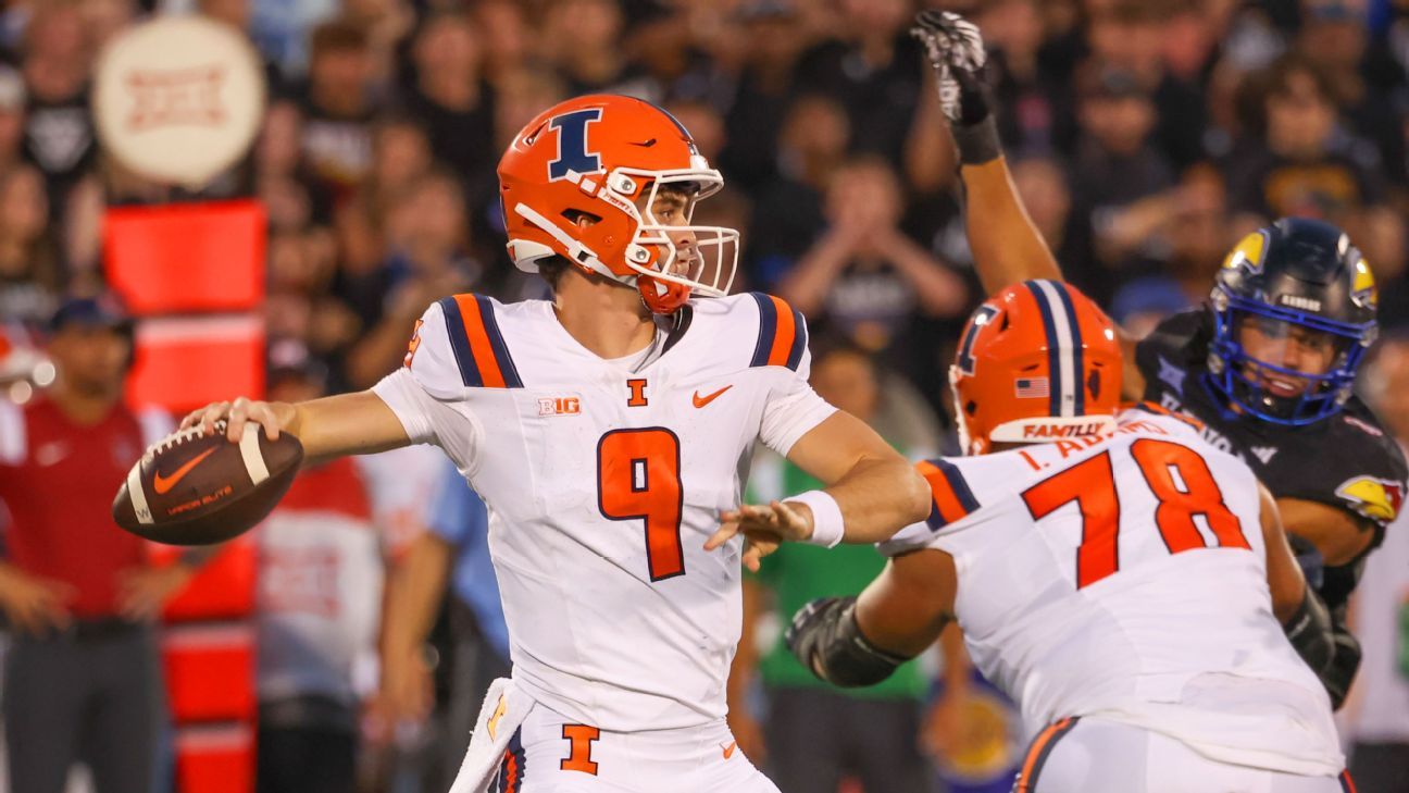 Illinois QB Altmyer to return against No. 16 Iowa