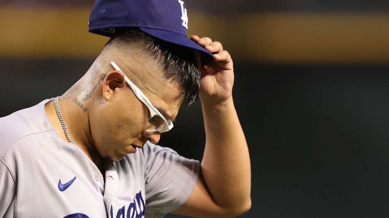 The Dodgers Stadium was giving away City Connect Julio Urias Jersey Aw