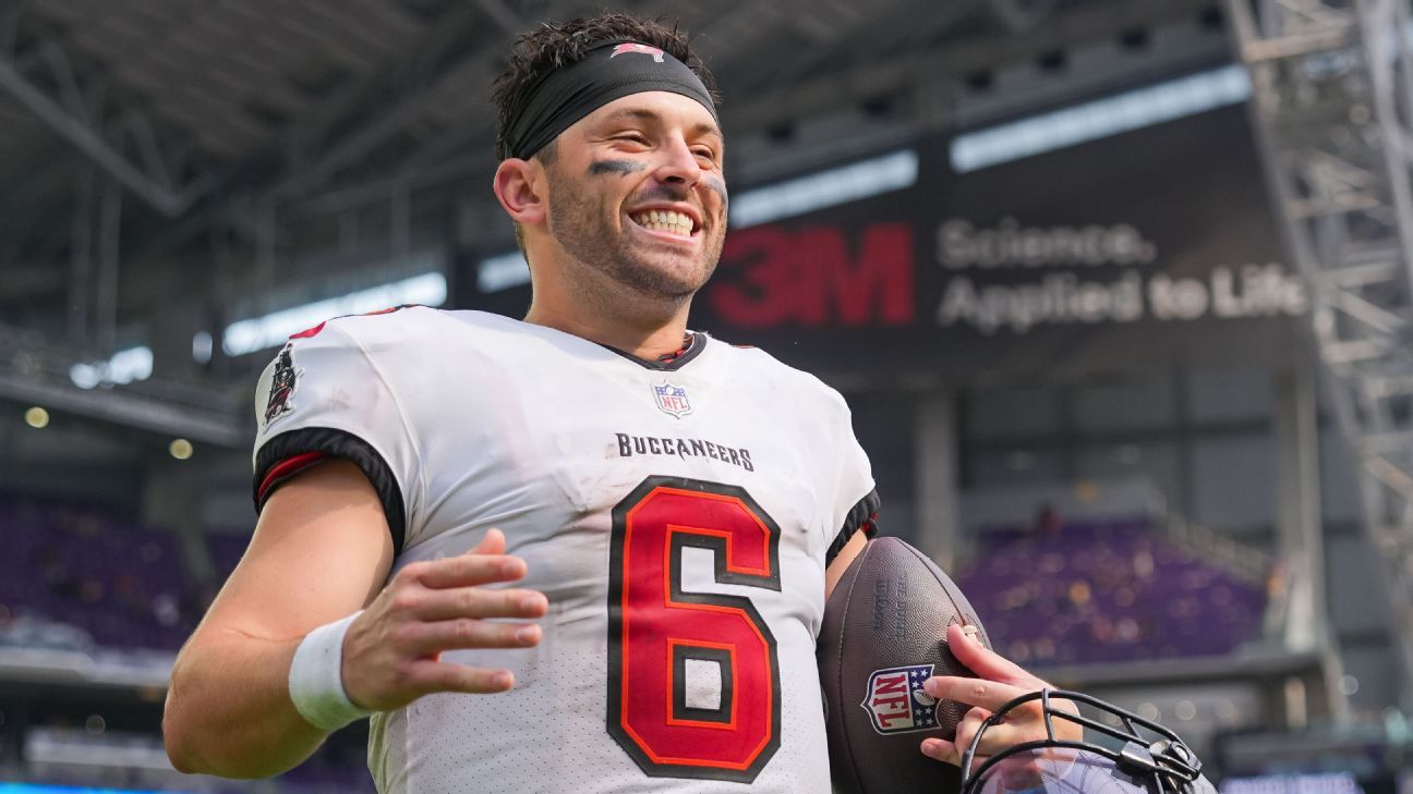 Sources: Buccaneers and Baker Mayfield agree to 3-year, $100M deal