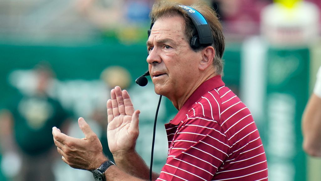 Saban mum on QB1 after Bama struggles vs. USF