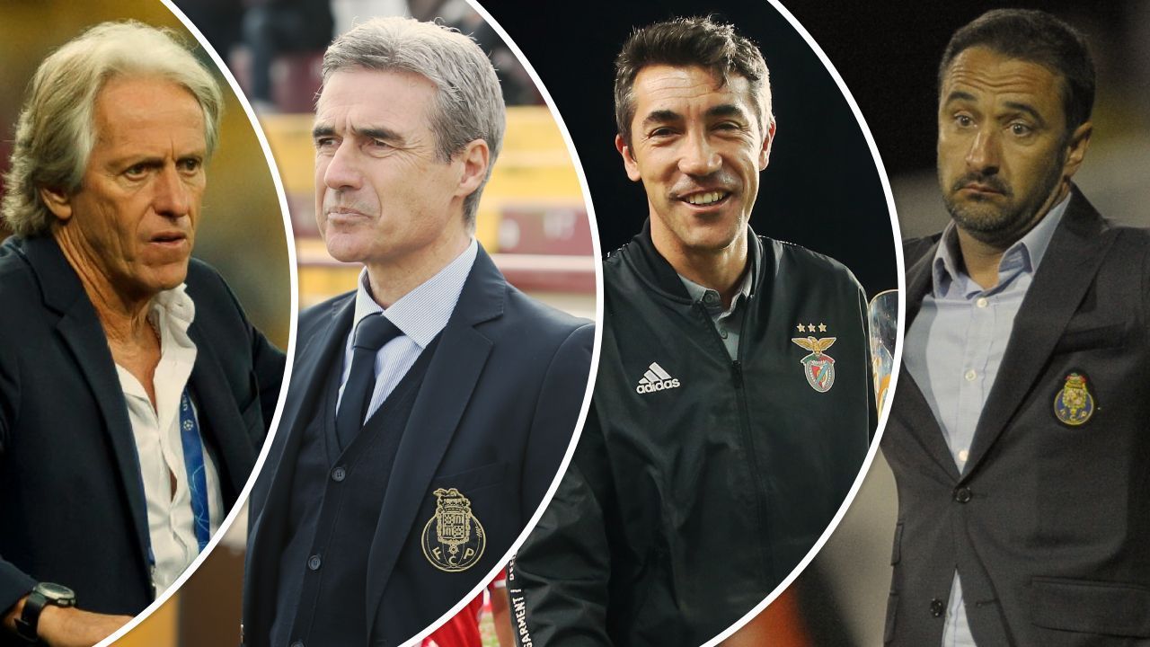 Jesus, Luís Castro e mais três: quem são os treinadores que viveram Benfica x Porto e passaram pelo Brasil