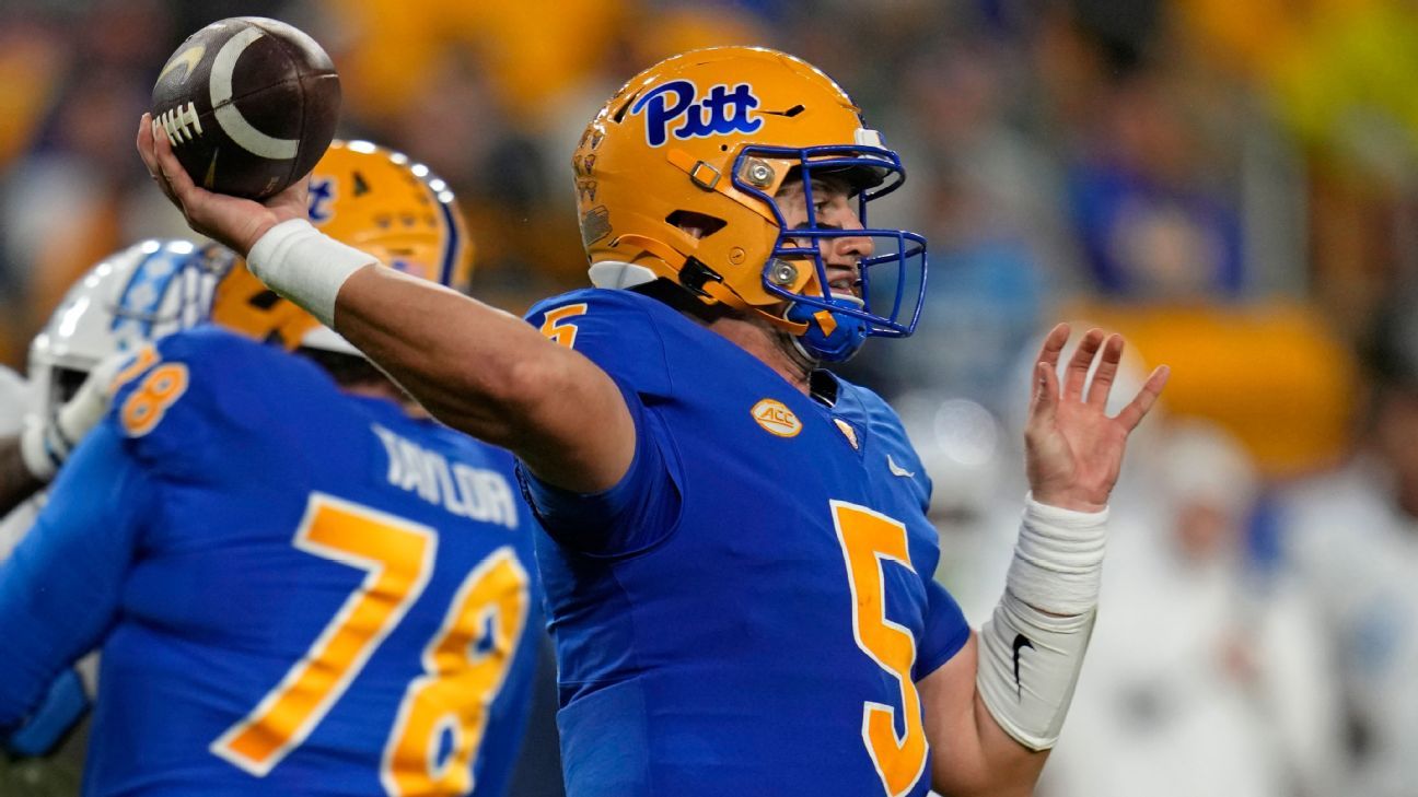 Source: Pitt to start QB Jurkovec against Hokies