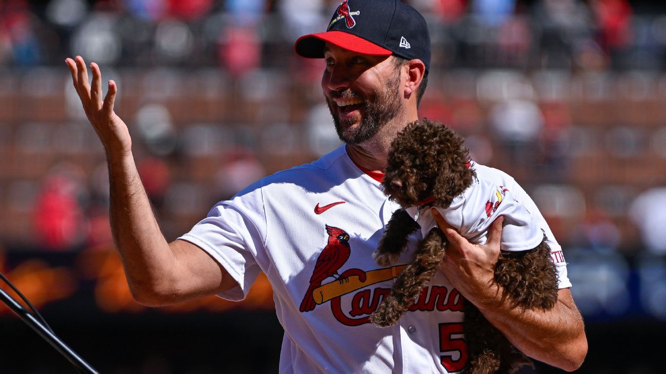 Cardinals' Adam Wainwright given family dog on retirement day - ESPN